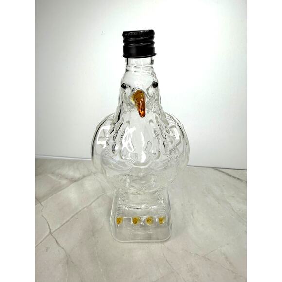 Exquisite Eagle Shaped Whiskey Decanter EMPTY Black Screw On Top - Picture 3 of 6